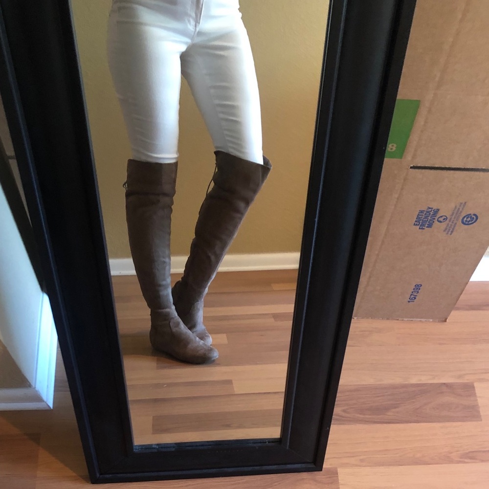 Over The Knee Suede Tan Boots